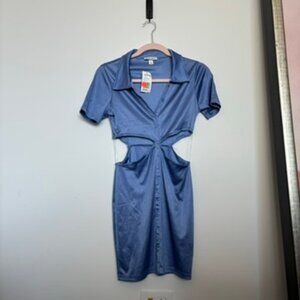 Derek Heart blue cutout dress, size M